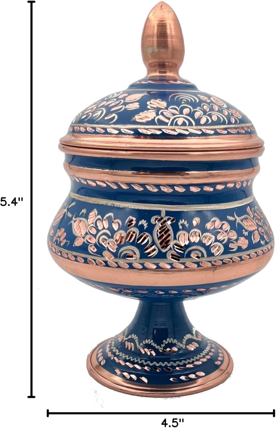 handmade copper sugar bowl | elegant and traditional copper bowl for serving sugar, spices, and small treats | antique finish, durable design, and suitable for kitchen decor