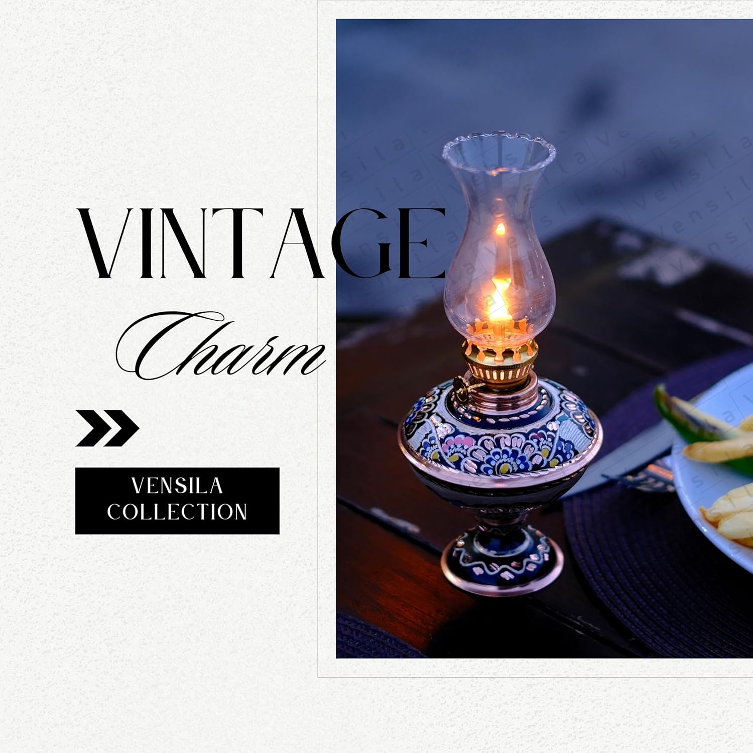 handmade copper oil lamp for indoor use christmas gift farmhouse kitchen décor 8.27” || 21 cm