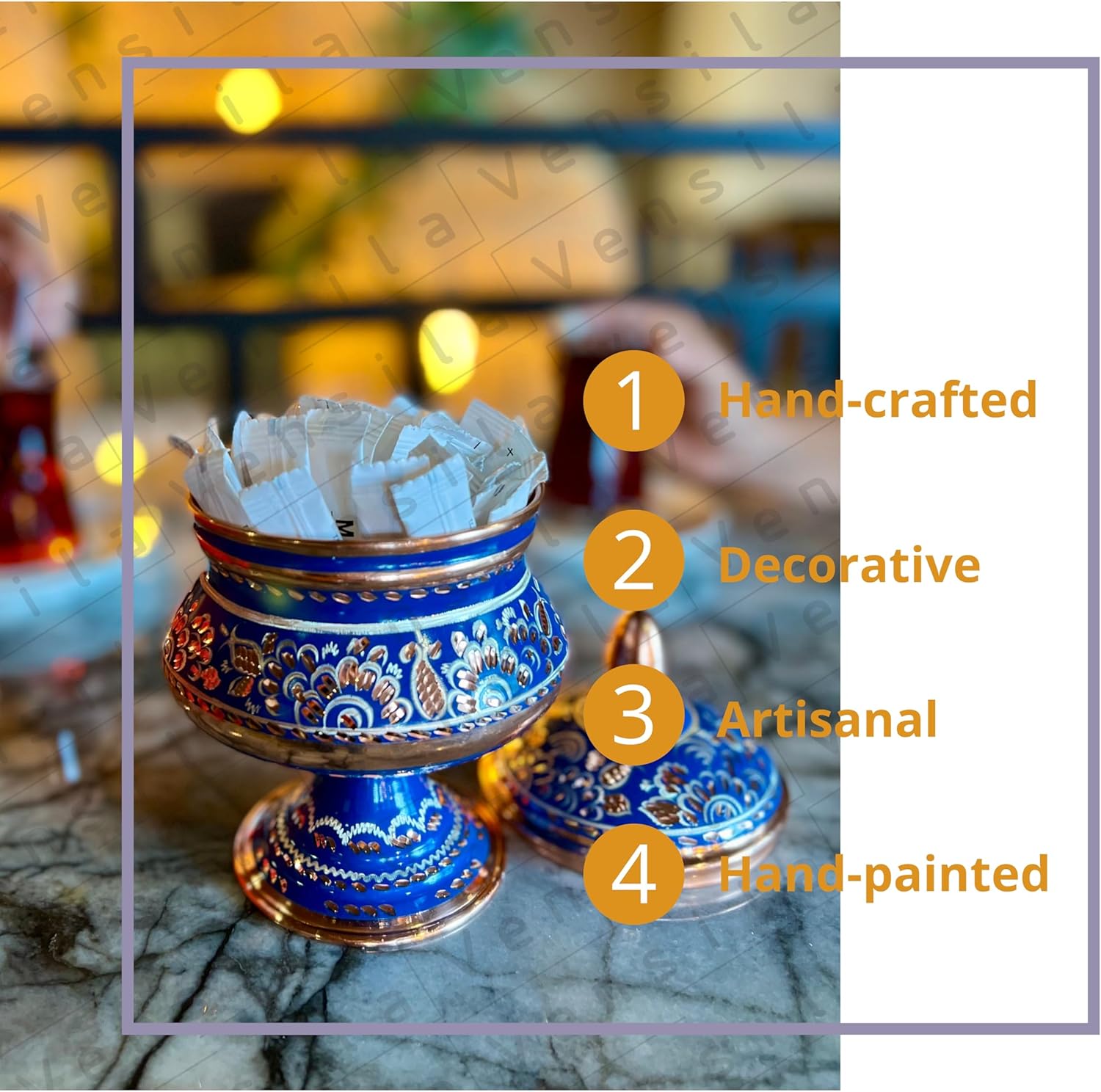 handmade copper sugar bowl | elegant and traditional copper bowl for serving sugar, spices, and small treats | antique finish, durable design, and suitable for kitchen decor