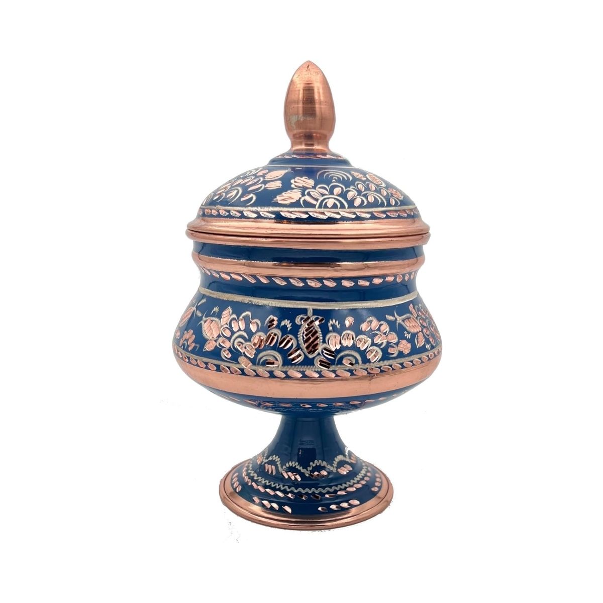handmade copper sugar bowl | elegant and traditional copper bowl for serving sugar, spices, and small treats | antique finish, durable design, and suitable for kitchen decor